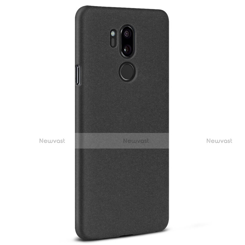 Hard Rigid Plastic Quicksand Cover Case for LG G7 Black