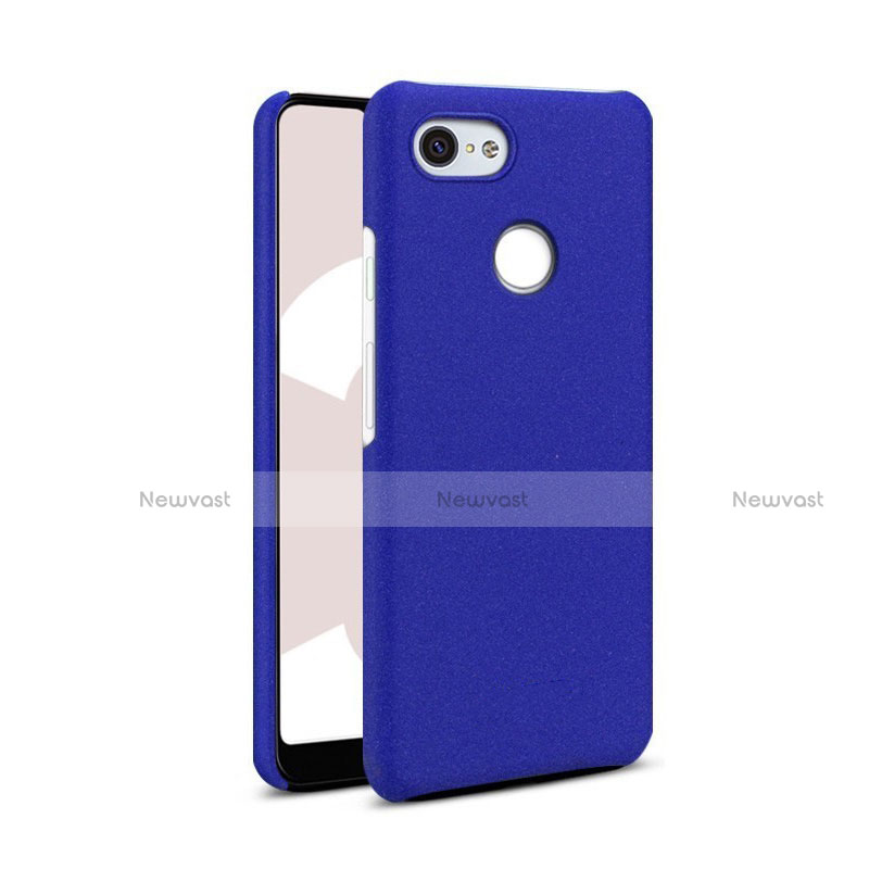 Hard Rigid Plastic Quicksand Cover Case Q01 for Google Pixel 3 Blue