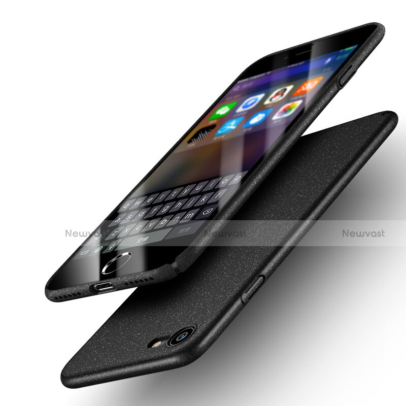 Hard Rigid Plastic Quicksand Cover for Apple iPhone 7 Black