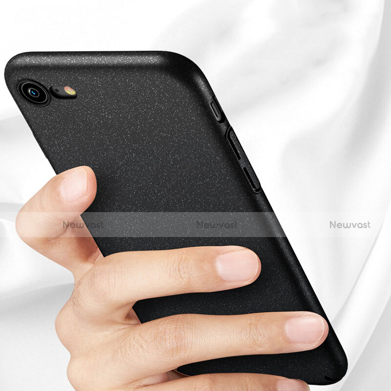 Hard Rigid Plastic Quicksand Cover for Apple iPhone 7 Black