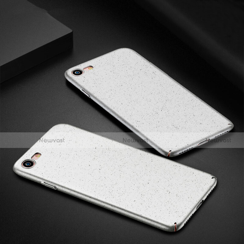 Hard Rigid Plastic Quicksand Cover for Apple iPhone 7 White