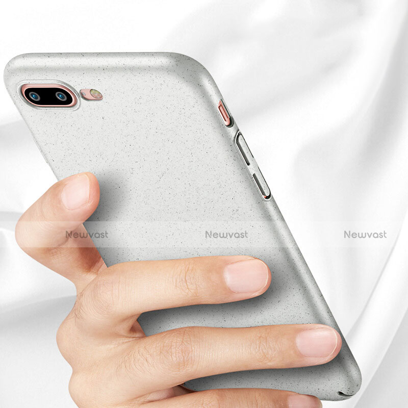 Hard Rigid Plastic Quicksand Cover for Apple iPhone 8 Plus White