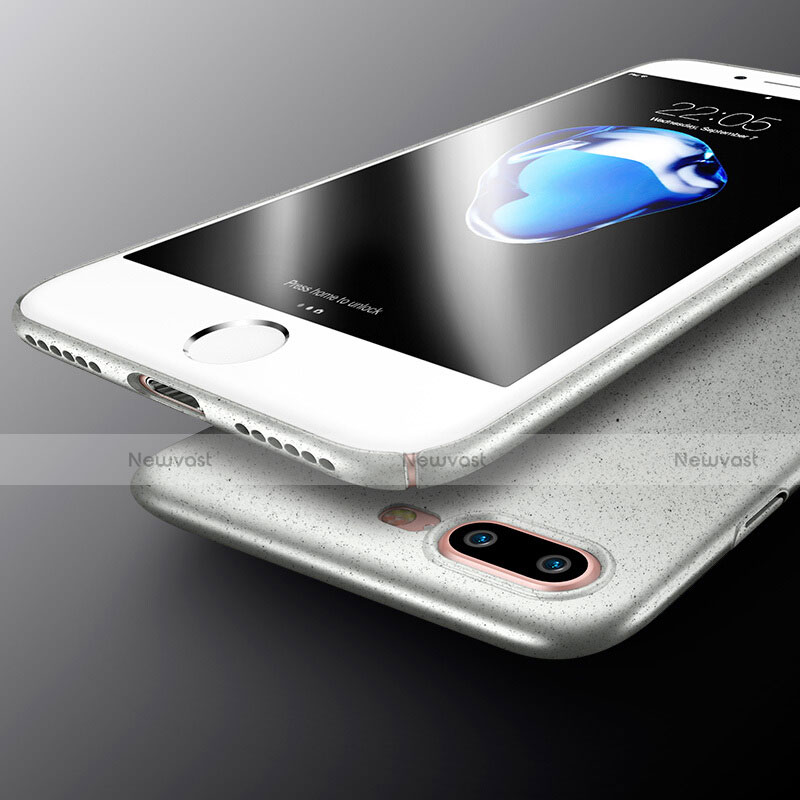Hard Rigid Plastic Quicksand Cover for Apple iPhone 8 Plus White