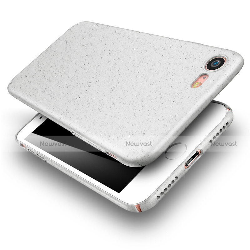 Hard Rigid Plastic Quicksand Cover for Apple iPhone 8 White