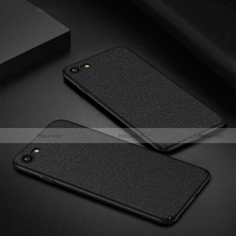 Hard Rigid Plastic Quicksand Cover for Apple iPhone SE (2020) Black