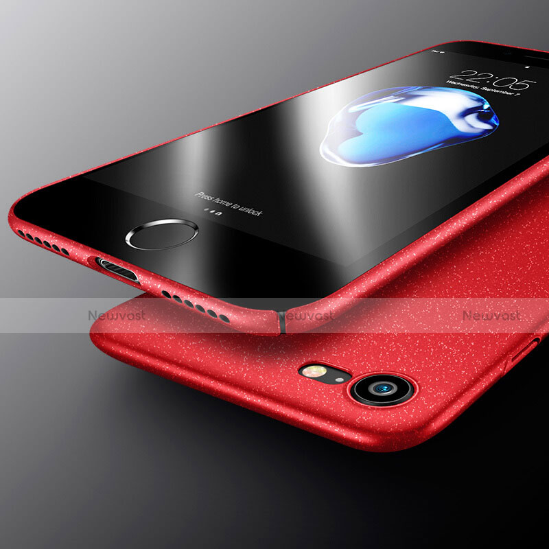 Hard Rigid Plastic Quicksand Cover for Apple iPhone SE (2020) Red