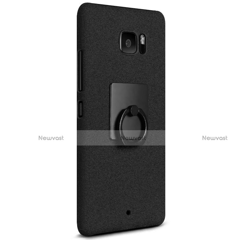 Hard Rigid Plastic Quicksand Cover for HTC U Ultra Black