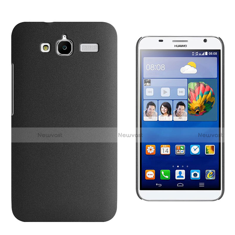 Hard Rigid Plastic Quicksand Cover for Huawei Ascend GX1 Black