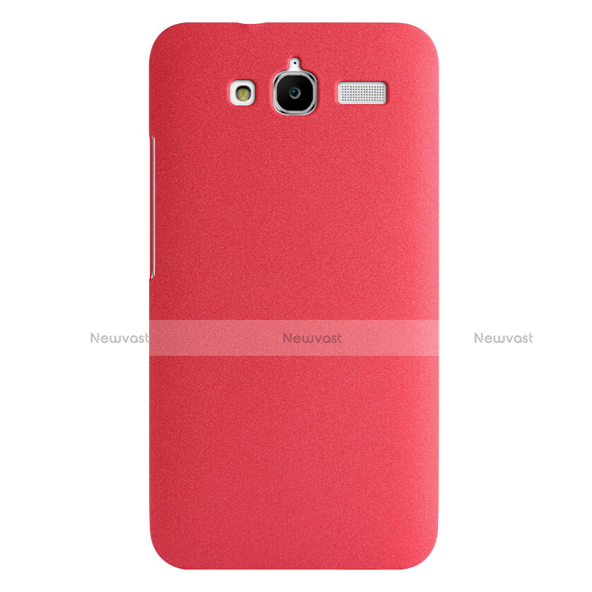 Hard Rigid Plastic Quicksand Cover for Huawei Ascend GX1 Red