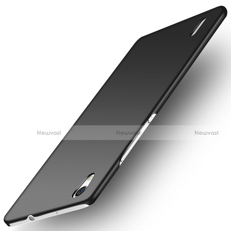 Hard Rigid Plastic Quicksand Cover for Huawei Ascend P7 Black