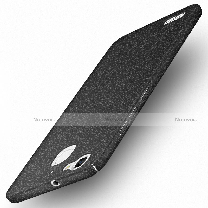 Hard Rigid Plastic Quicksand Cover for Huawei G8 Mini Black