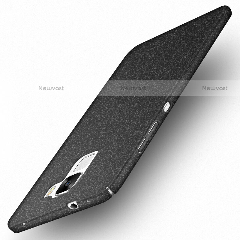 Hard Rigid Plastic Quicksand Cover for Huawei Honor 7 Black