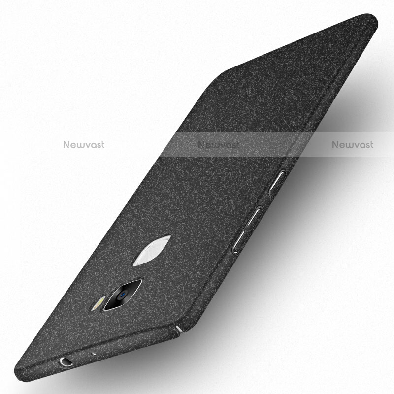 Hard Rigid Plastic Quicksand Cover for Huawei Mate S Black