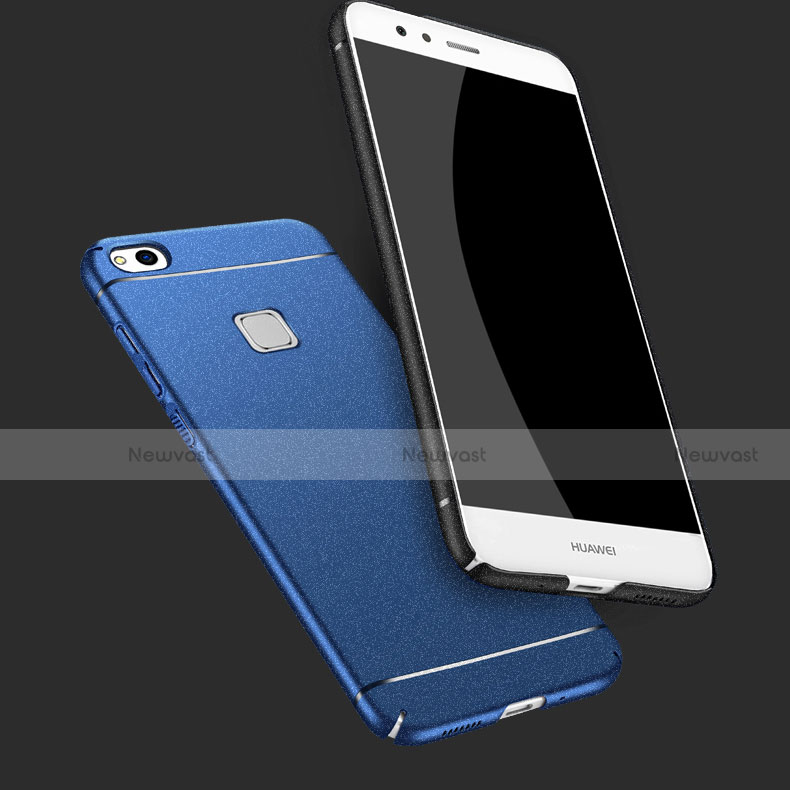 Hard Rigid Plastic Quicksand Cover for Huawei P10 Lite Blue