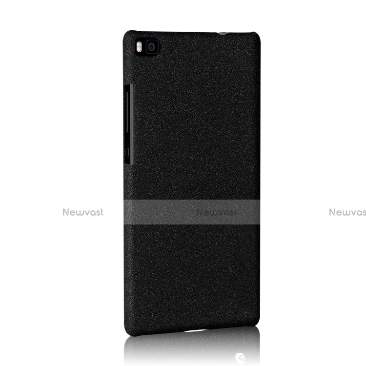 Hard Rigid Plastic Quicksand Cover for Huawei P8 Black