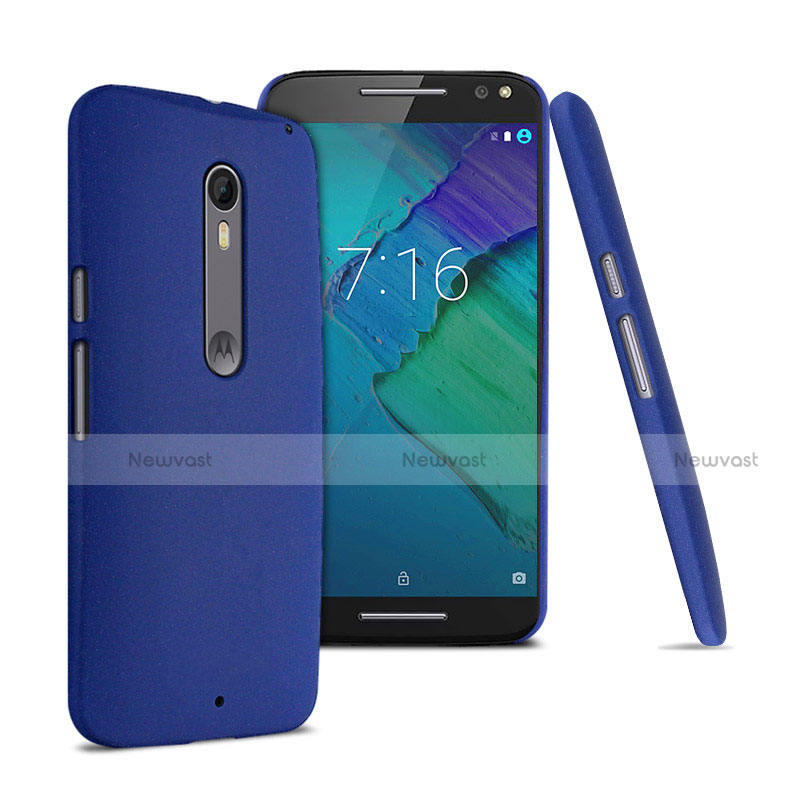 Hard Rigid Plastic Quicksand Cover for Motorola Moto X Style Blue