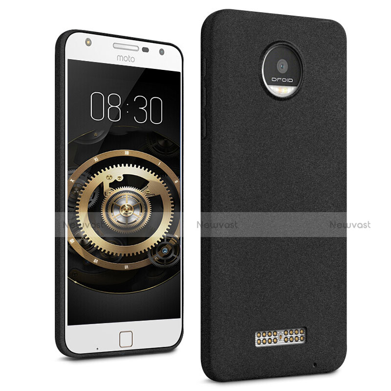 Hard Rigid Plastic Quicksand Cover for Motorola Moto Z Black