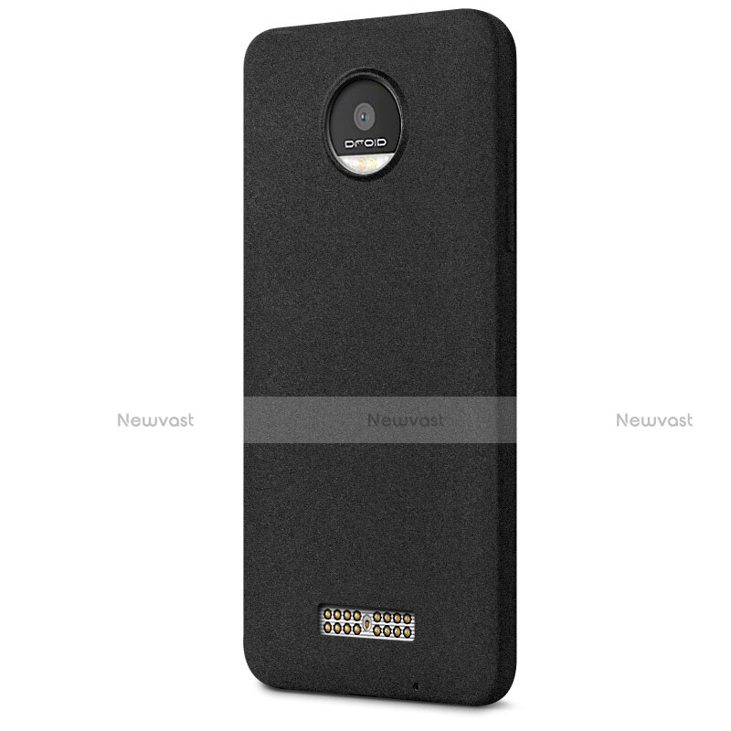 Hard Rigid Plastic Quicksand Cover for Motorola Moto Z Black