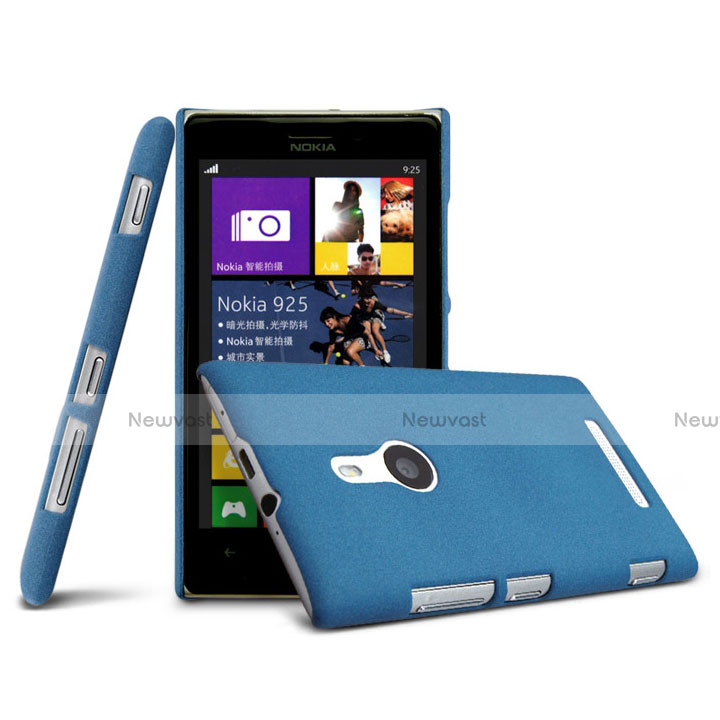 Hard Rigid Plastic Quicksand Cover for Nokia Lumia 925 Blue