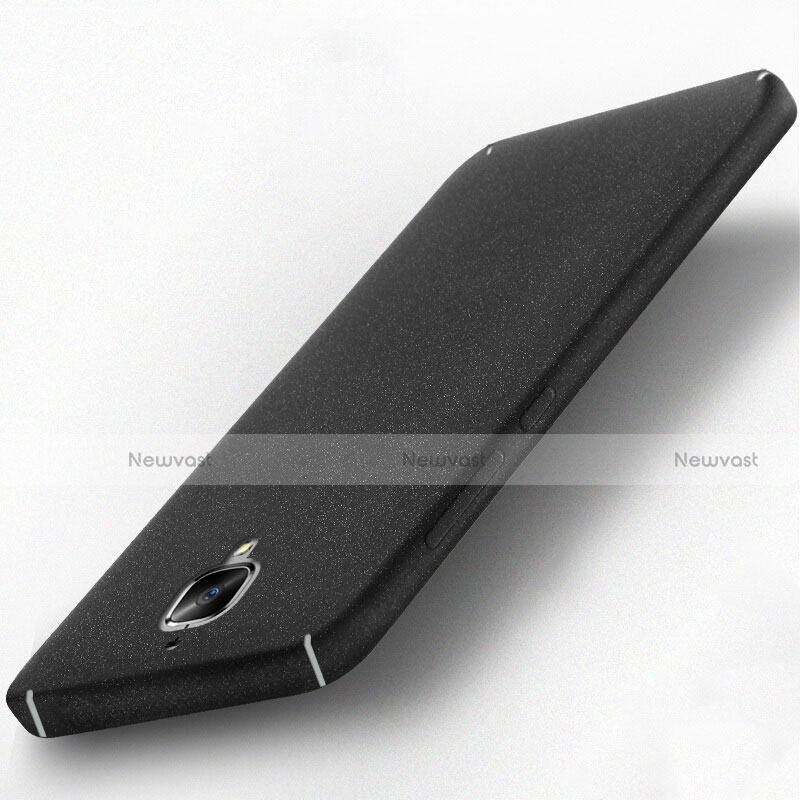 Hard Rigid Plastic Quicksand Cover for OnePlus 3 Black