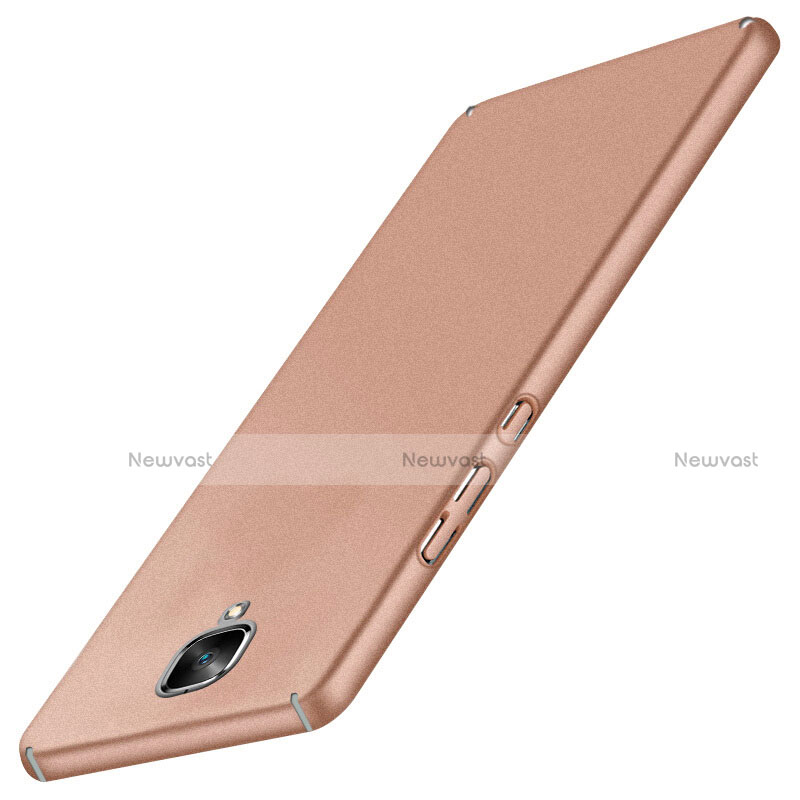 Hard Rigid Plastic Quicksand Cover for OnePlus 3T Rose Gold