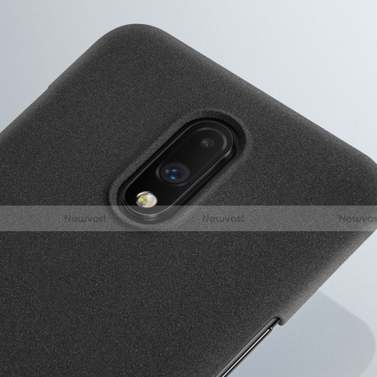 Hard Rigid Plastic Quicksand Cover for OnePlus 7 Black