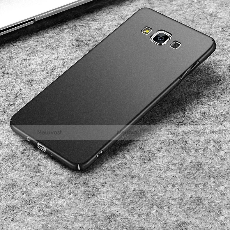 Hard Rigid Plastic Quicksand Cover for Samsung Galaxy A7 Duos SM-A700F A700FD Black