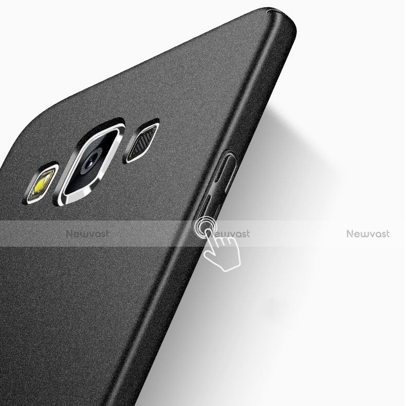 Hard Rigid Plastic Quicksand Cover for Samsung Galaxy A7 Duos SM-A700F A700FD Black