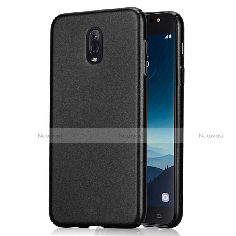 Hard Rigid Plastic Quicksand Cover for Samsung Galaxy C7 (2017) Black