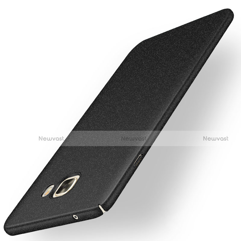 Hard Rigid Plastic Quicksand Cover for Samsung Galaxy C9 Pro C9000 Black