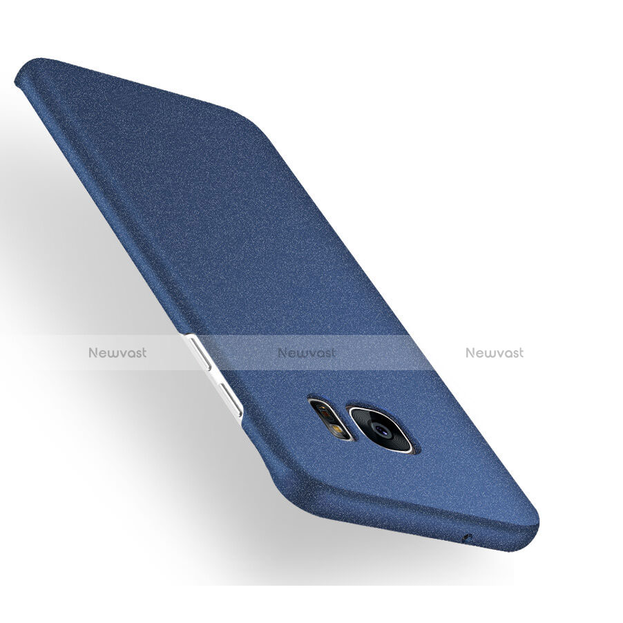 Hard Rigid Plastic Quicksand Cover for Samsung Galaxy S7 Edge G935F Blue