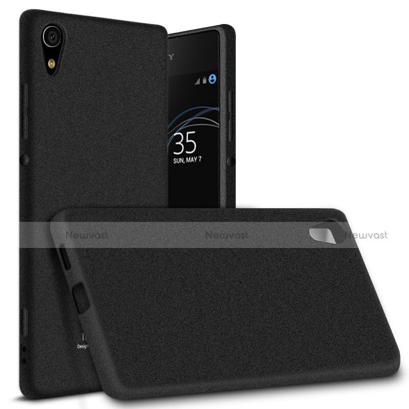 Hard Rigid Plastic Quicksand Cover for Sony Xperia XA1 Ultra Black