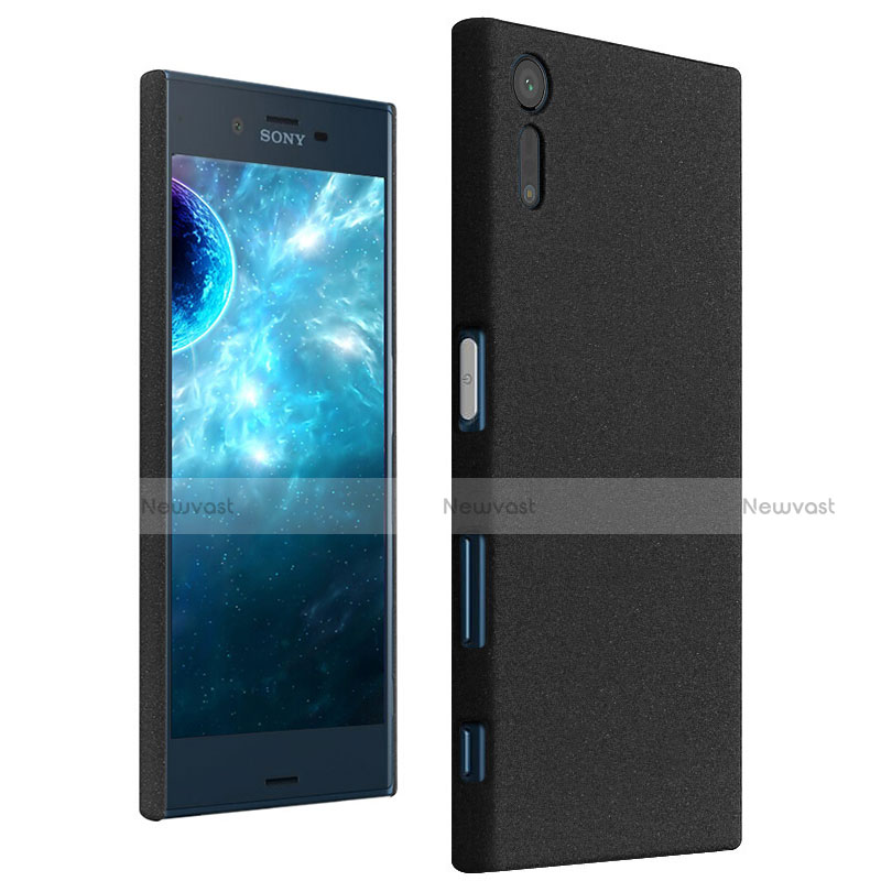 Hard Rigid Plastic Quicksand Cover for Sony Xperia XZ Black