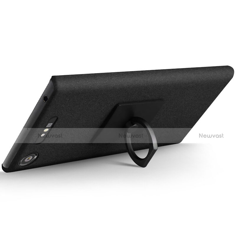 Hard Rigid Plastic Quicksand Cover for Sony Xperia XZ1 Black