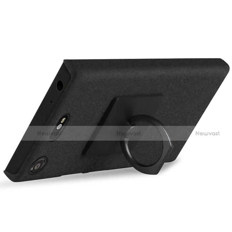 Hard Rigid Plastic Quicksand Cover for Sony Xperia XZ1 Compact Black