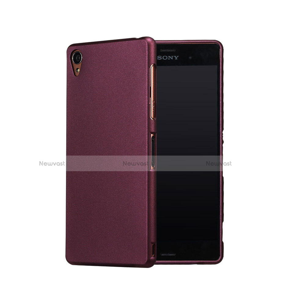 Hard Rigid Plastic Quicksand Cover for Sony Xperia Z3 Red