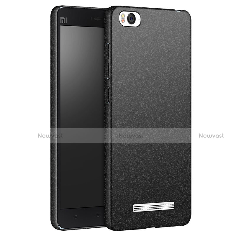 Hard Rigid Plastic Quicksand Cover for Xiaomi Mi 4C Black