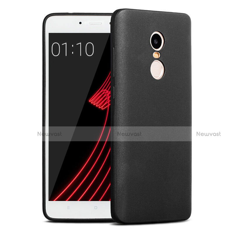 Hard Rigid Plastic Quicksand Cover for Xiaomi Redmi Note 4 Standard Edition Black