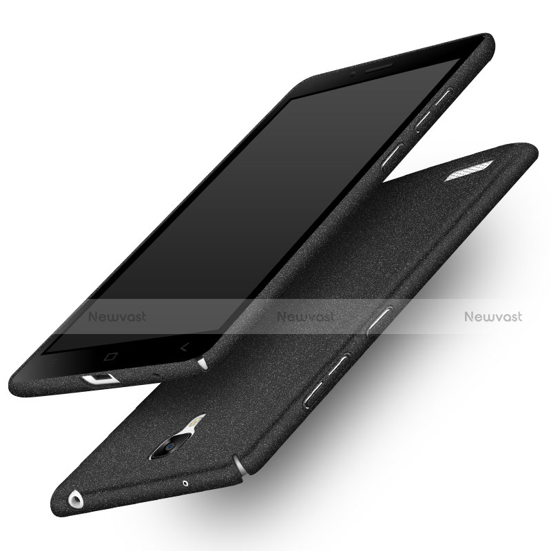 Hard Rigid Plastic Quicksand Cover for Xiaomi Redmi Note Black