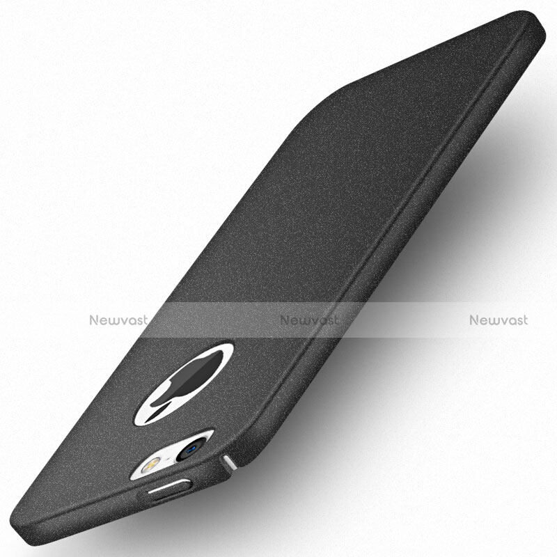 Hard Rigid Plastic Quicksand Cover Q01 for Apple iPhone SE Black