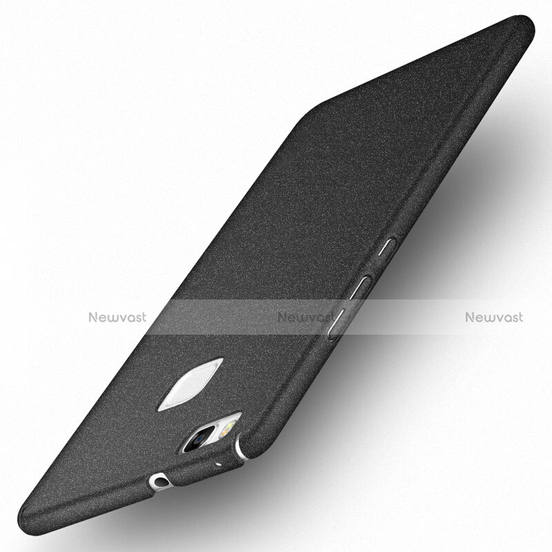 Hard Rigid Plastic Quicksand Cover Q01 for Huawei G9 Lite Black