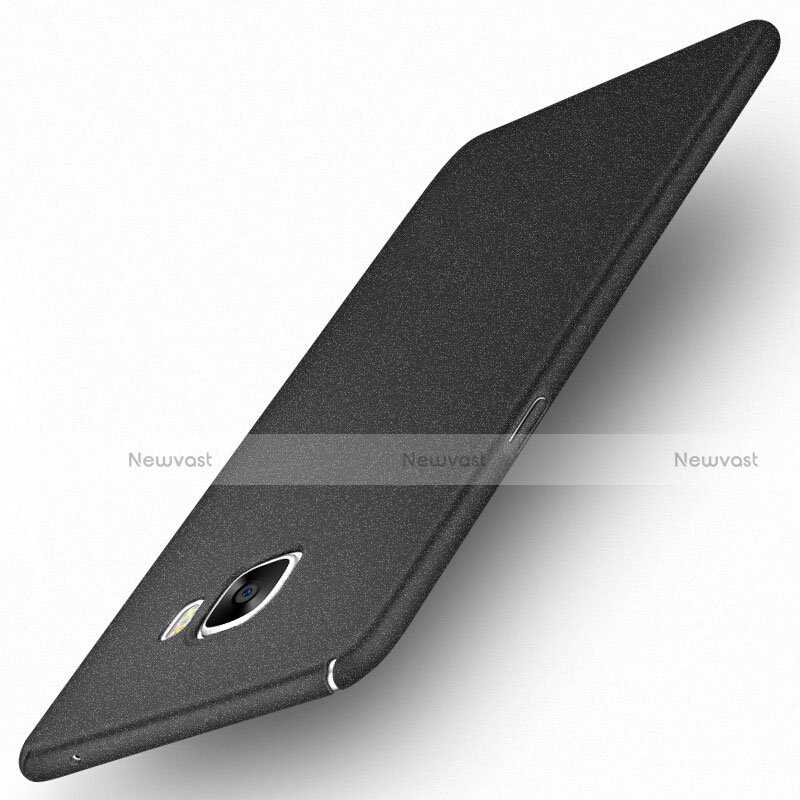 Hard Rigid Plastic Quicksand Cover Q01 for Samsung Galaxy C7 SM-C7000 Black
