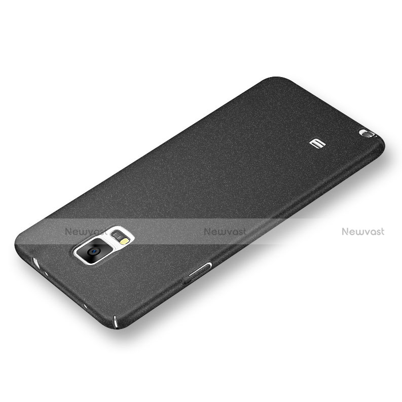 Hard Rigid Plastic Quicksand Cover Q01 for Samsung Galaxy Note 4 SM-N910F Black