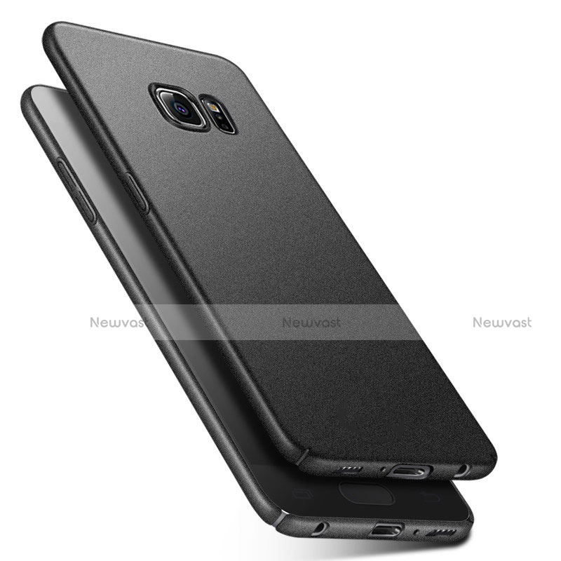 Hard Rigid Plastic Quicksand Cover Q01 for Samsung Galaxy S6 Duos SM-G920F G9200 Black