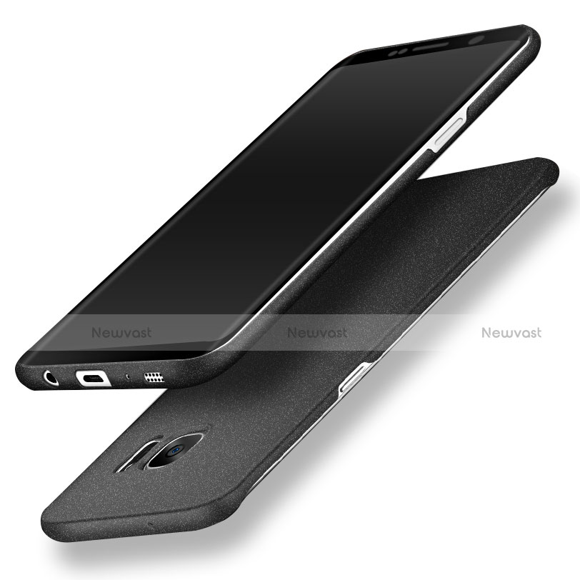 Hard Rigid Plastic Quicksand Cover Q01 for Samsung Galaxy S7 Edge G935F Black