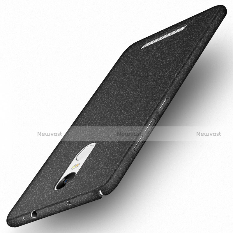 Hard Rigid Plastic Quicksand Cover Q01 for Xiaomi Redmi Note 3 Black