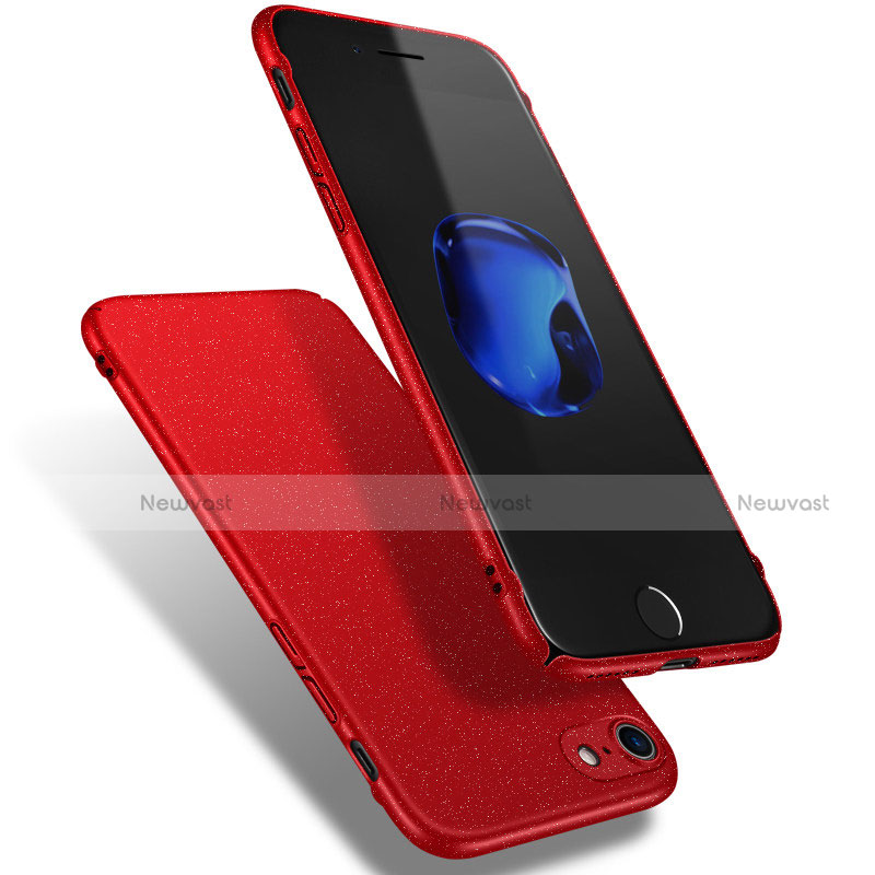 Hard Rigid Plastic Quicksand Cover Q02 for Apple iPhone SE (2020) Red