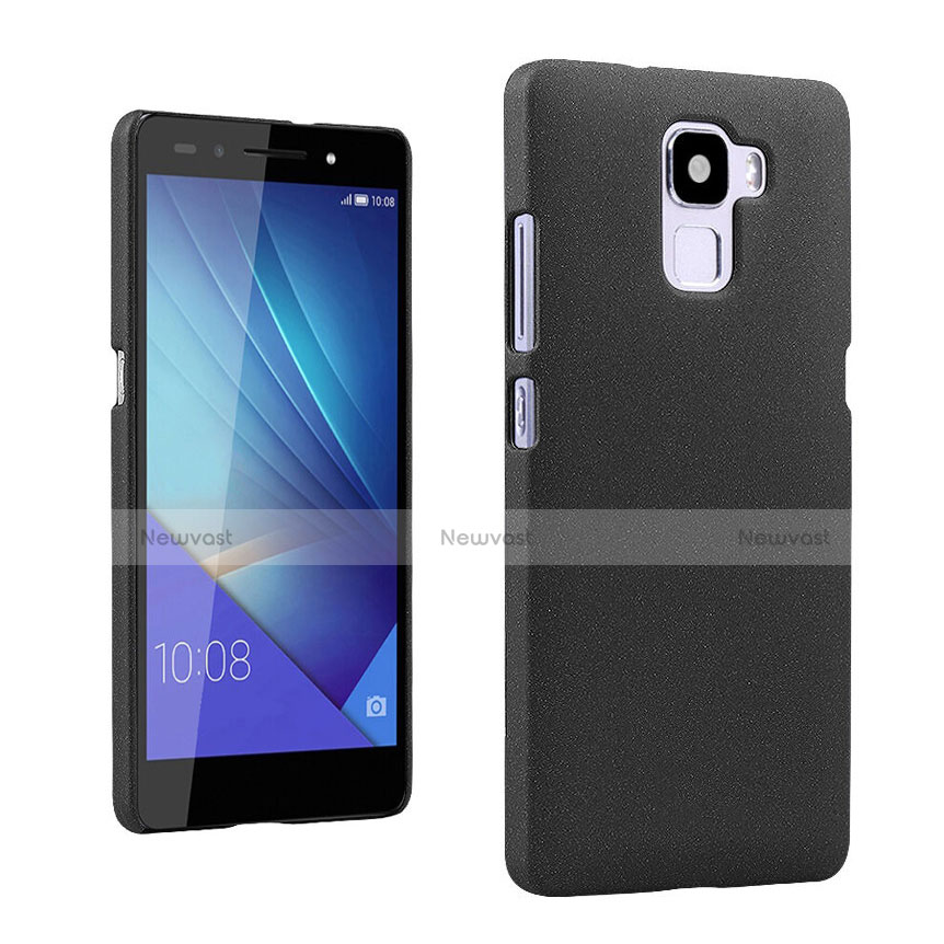 Hard Rigid Plastic Quicksand Cover R01 for Huawei Honor 7 Black