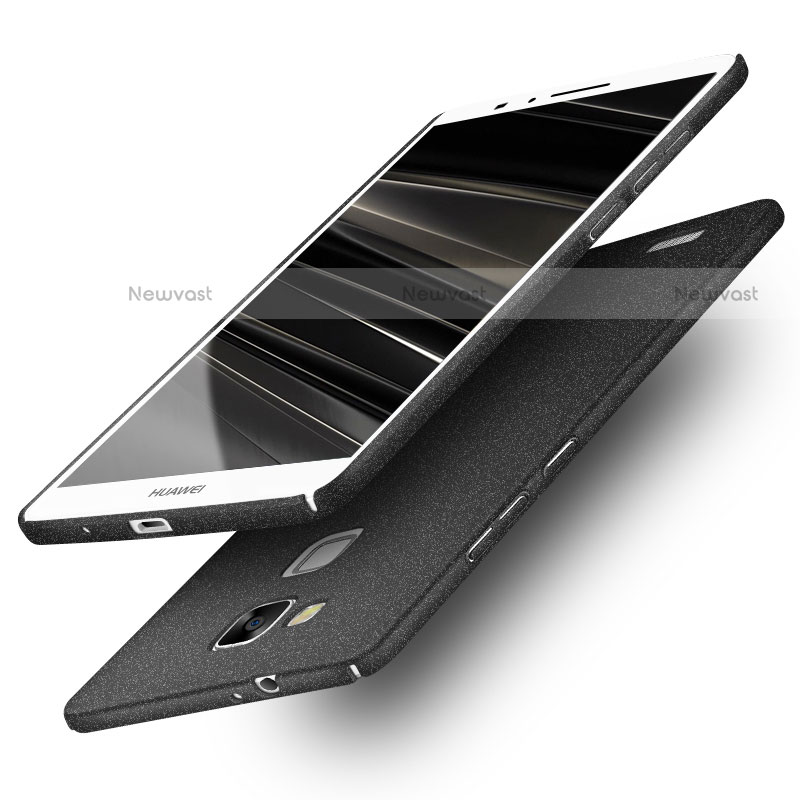 Hard Rigid Plastic Quicksand Cover R01 for Huawei Mate 7 Black