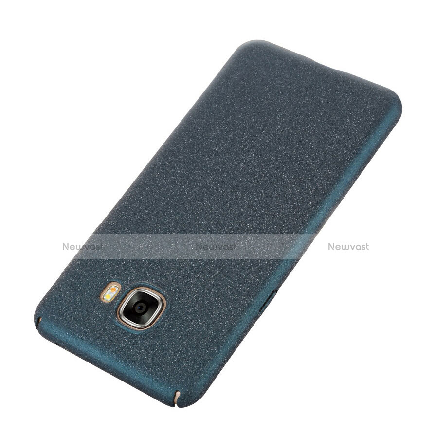 Hard Rigid Plastic Quicksand Cover R01 for Samsung Galaxy C7 SM-C7000 Blue